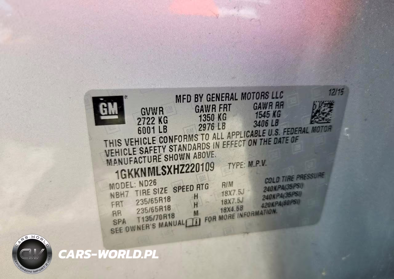 2017 GMC Acadia Slt-1 VIN:1GKKNMLSXHZ220109 - 13