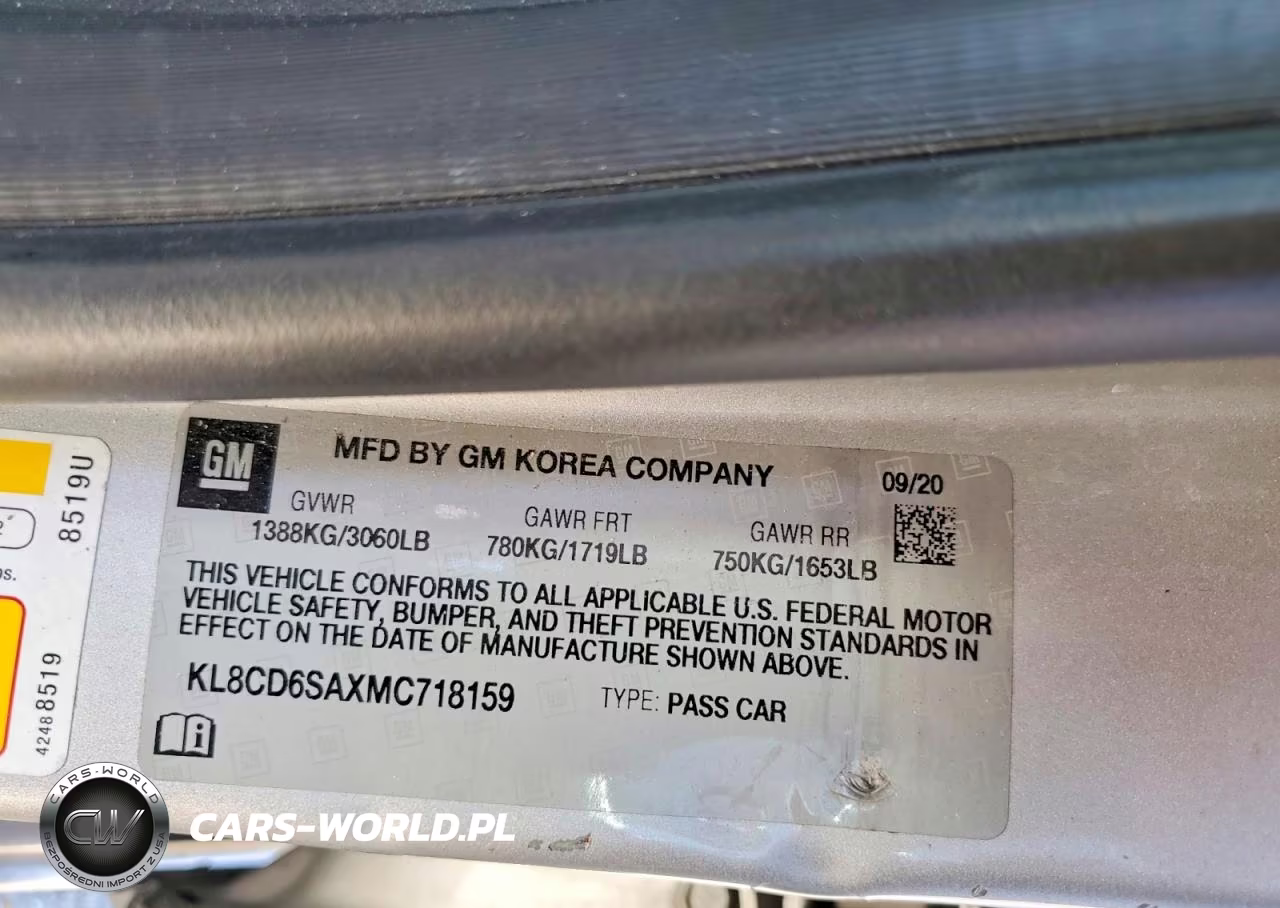 2021 Chevrolet Spark 1Lt VIN:KL8CD6SAXMC718159 - 12