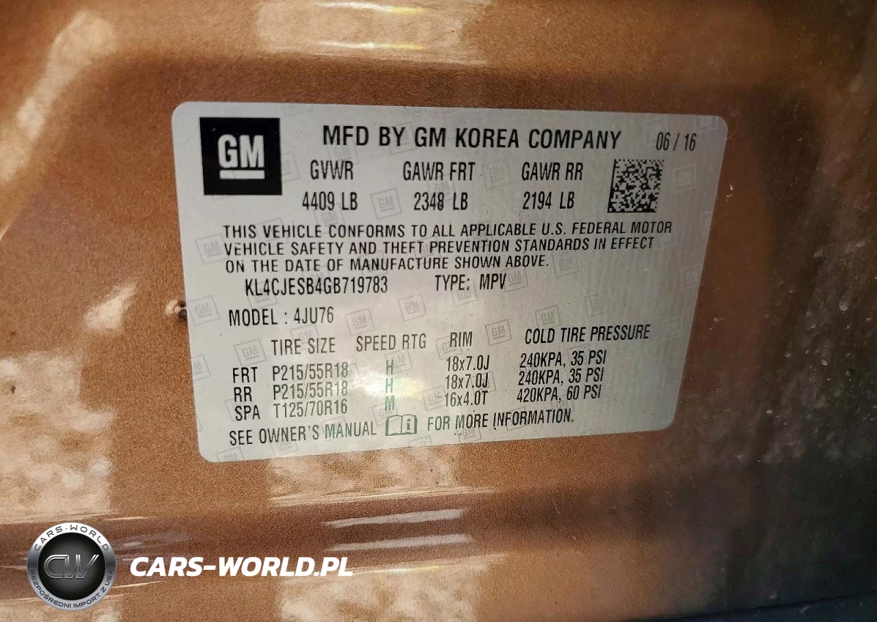 2016 Buick Encore VIN:KL4CJESB4GB719783 - 13