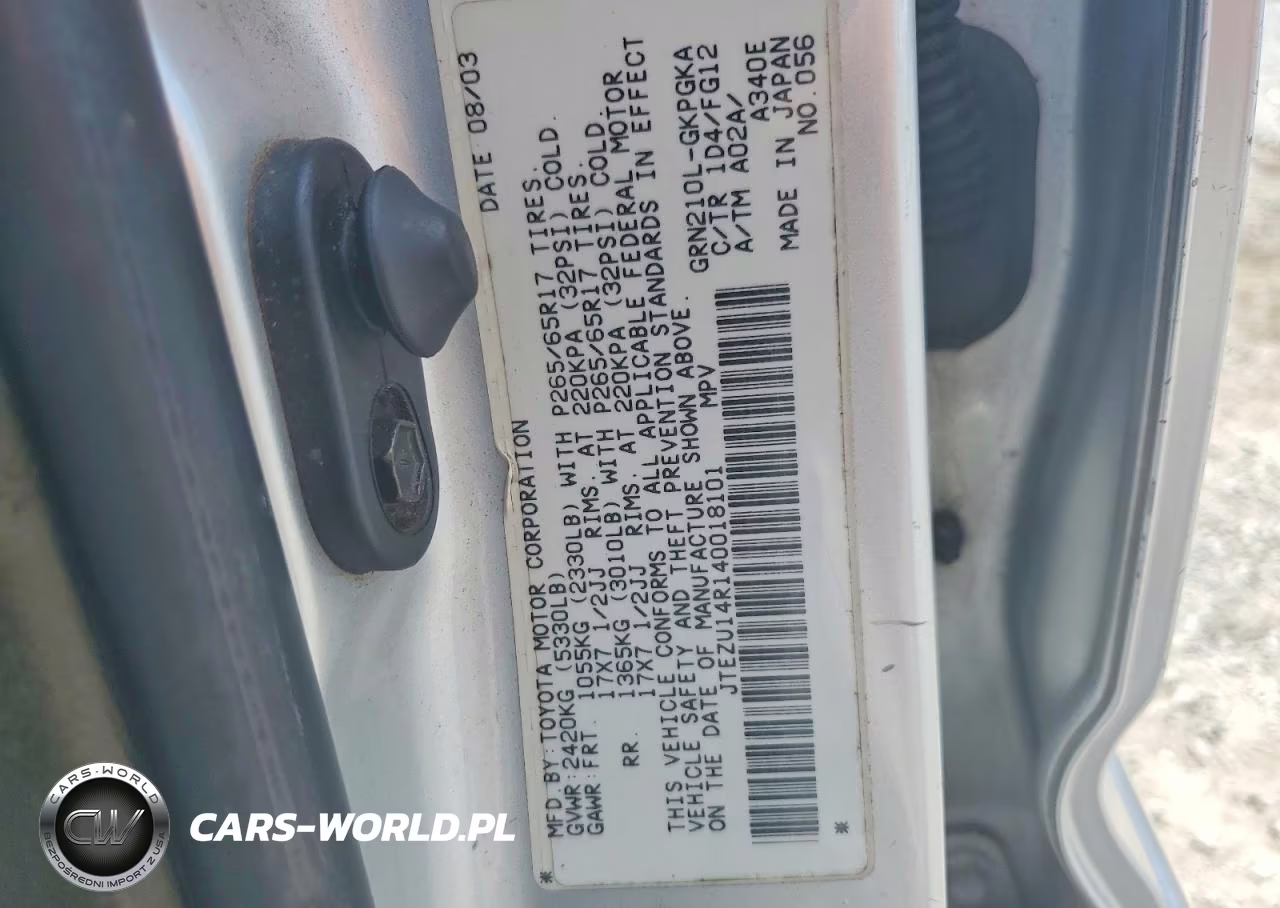 2004 Toyota 4Runner Sr5 VIN:JTEZU14R140018101 - 13