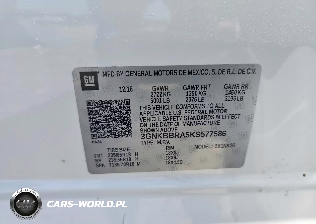 2019 Chevrolet Blazer 1Lt VIN:3GNKBBRA5KS577586 - 12