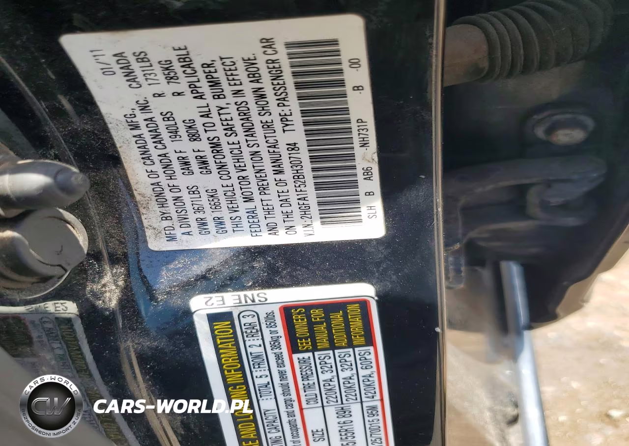 2011 Honda Civic Lx VIN:2HGFA1F52BH307184 - 13