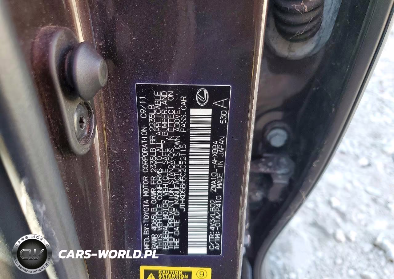 2012 Lexus Ct 200 VIN:JTHKD5BH5C2052115 - 12