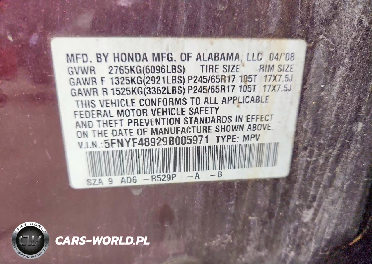 2009 Honda Pilot Touring VIN:5FNYF48929B005971 - 13