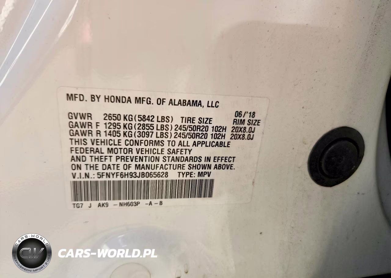 2018 Honda Pilot Touring VIN:5FNYF6H93JB065628 - 13