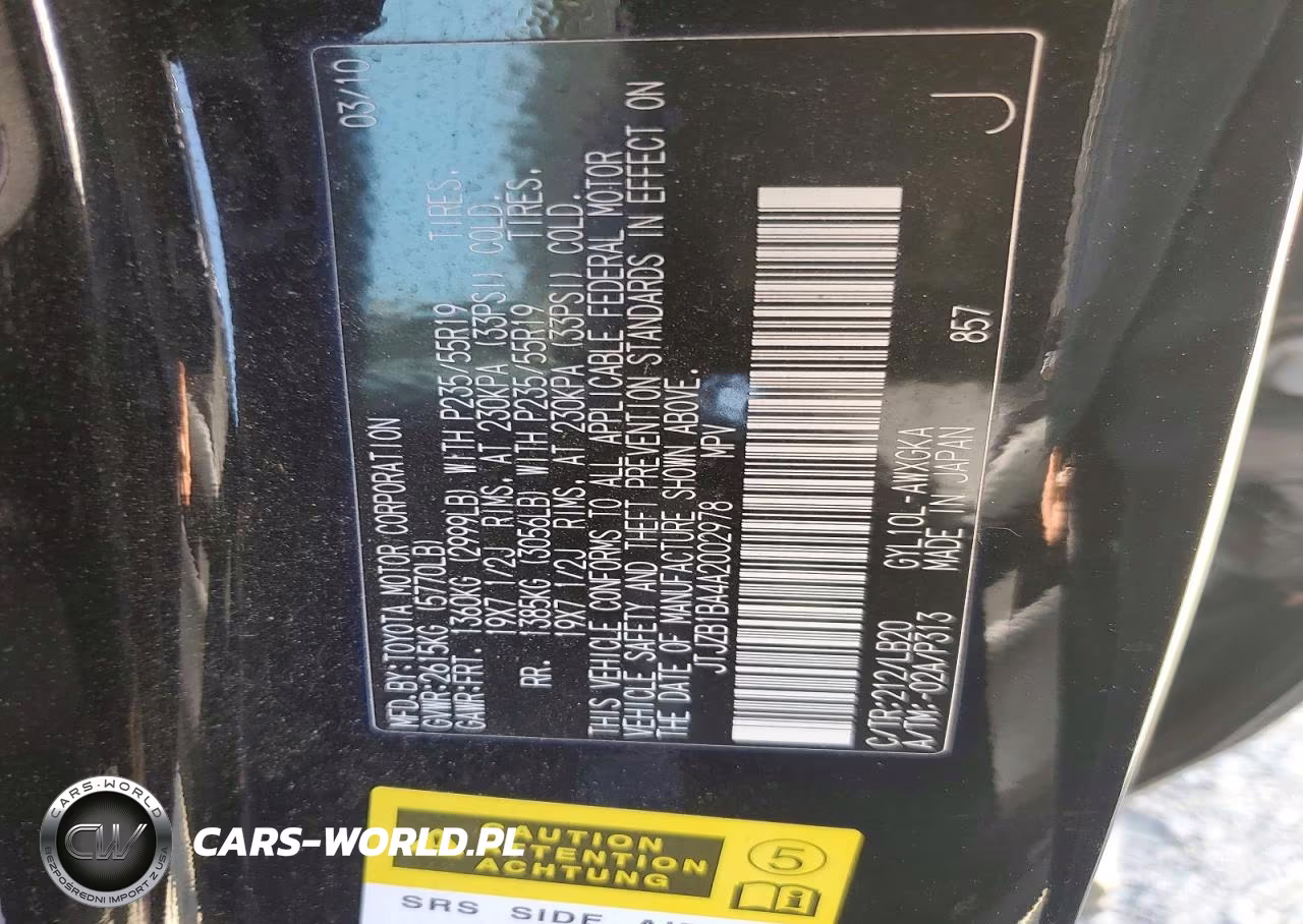 2010 Lexus Rx 450H VIN:JTJZB1BA4A2002978 - 12