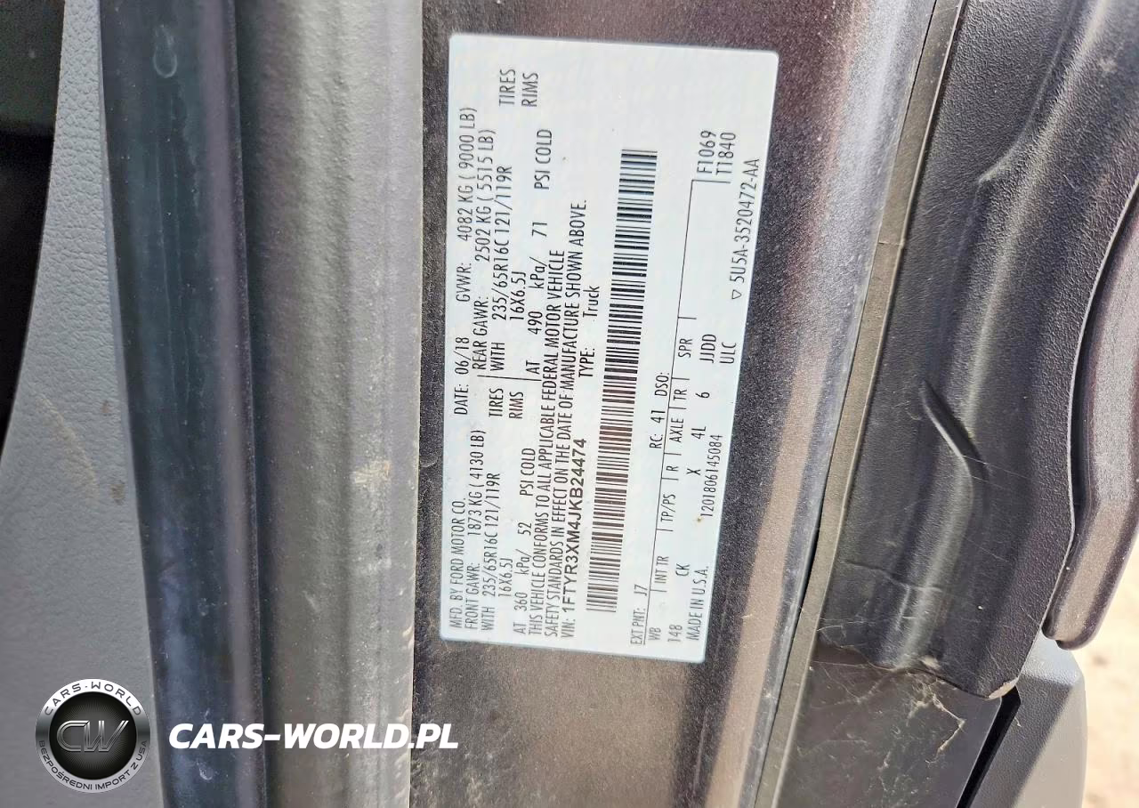 2018 Ford Transit 250 Rv VIN:1FTYR3XM4JKB24474 - 10