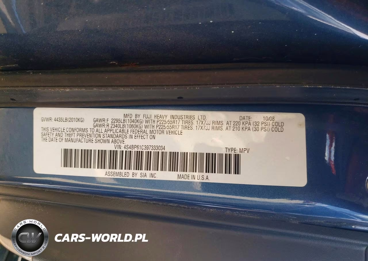 2009 Subaru Outback 2.5I VIN:4S4BP61C397333034 - 13