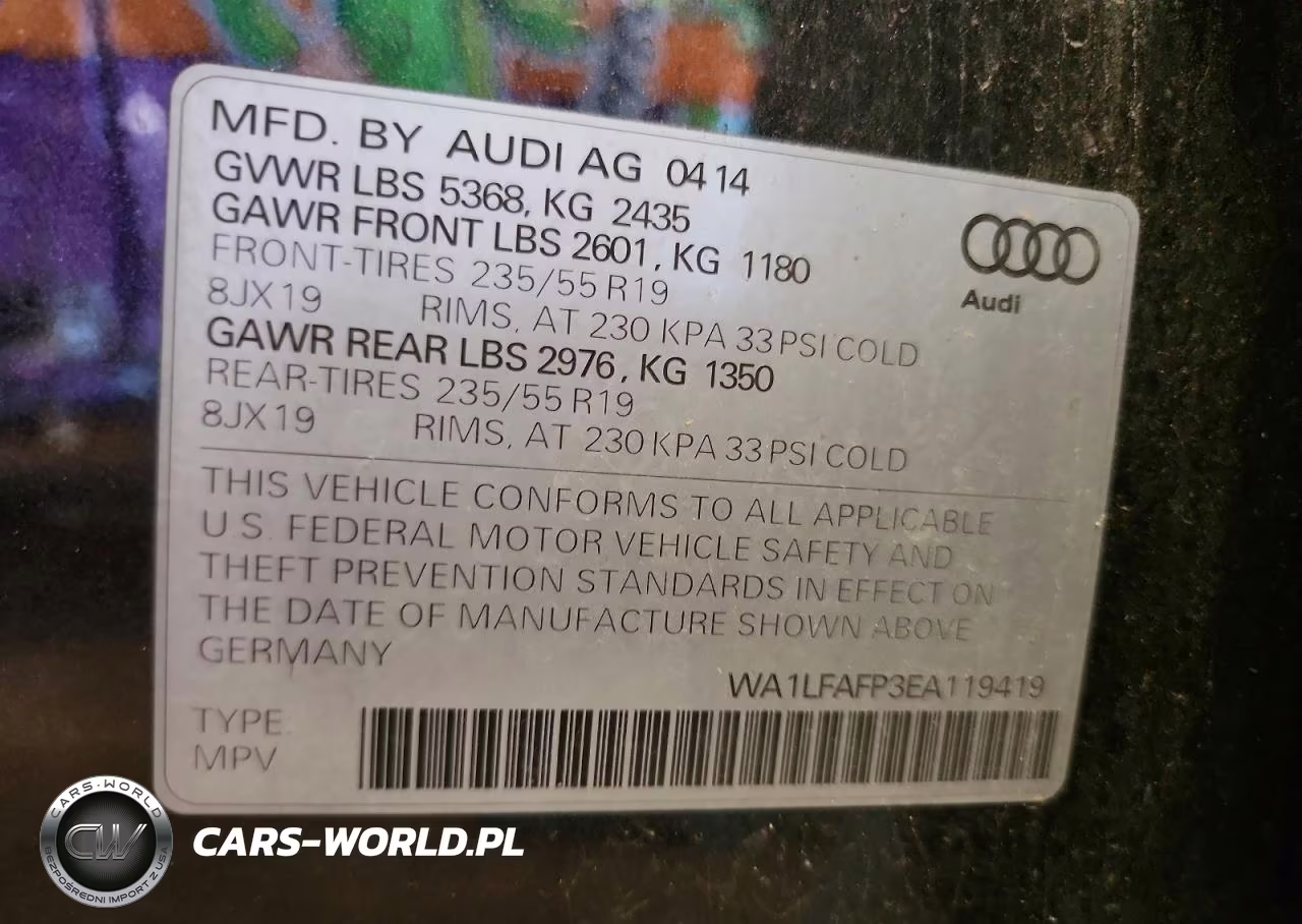 2014 Audi Q5 Premium Plus VIN:WA1LFAFP3EA119419 - 13