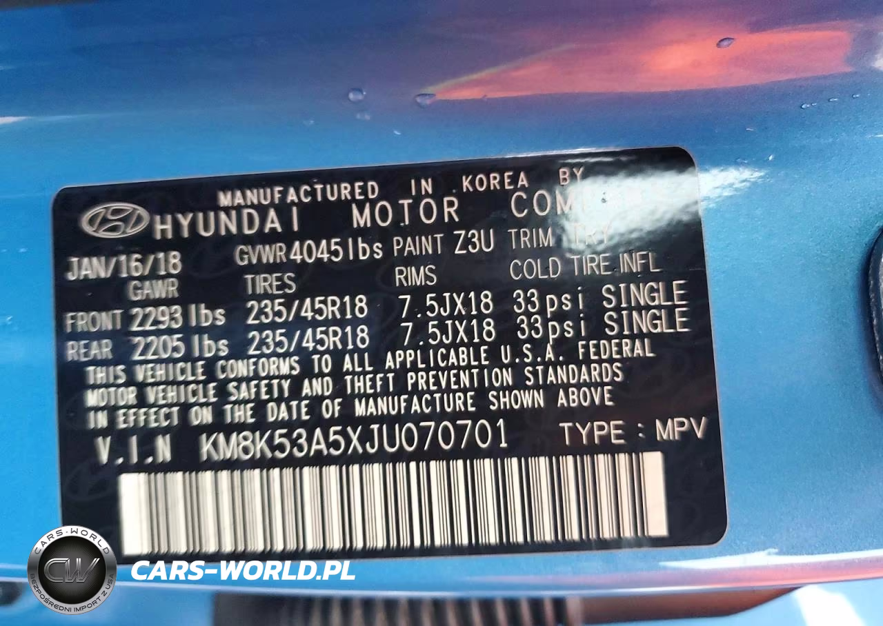 2018 Hyundai Kona Ultimate VIN:KM8K53A5XJU070701 - 13