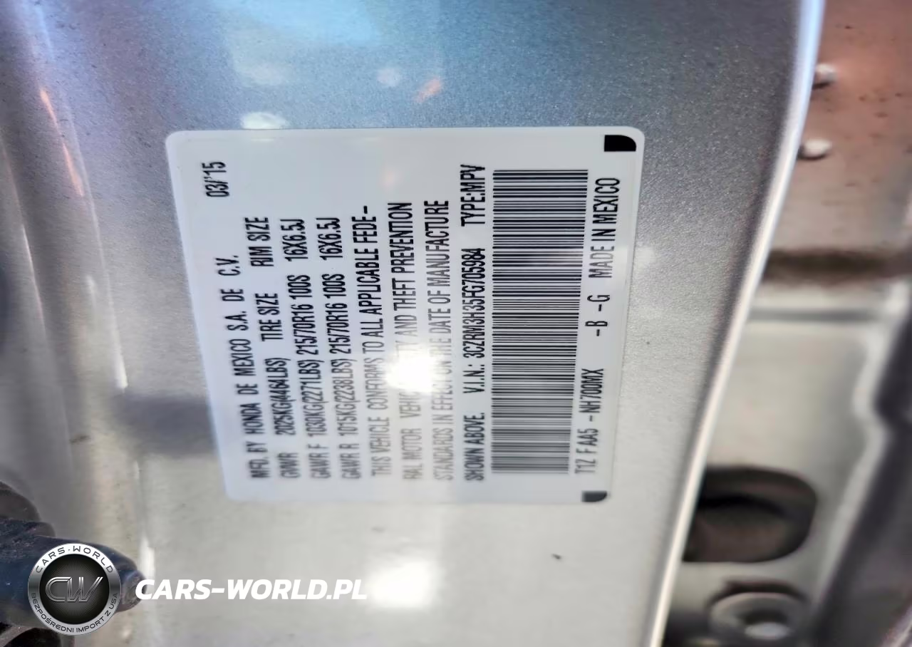 2015 Honda Cr-V Lx VIN:3CZRM3H35FG705984 - 12