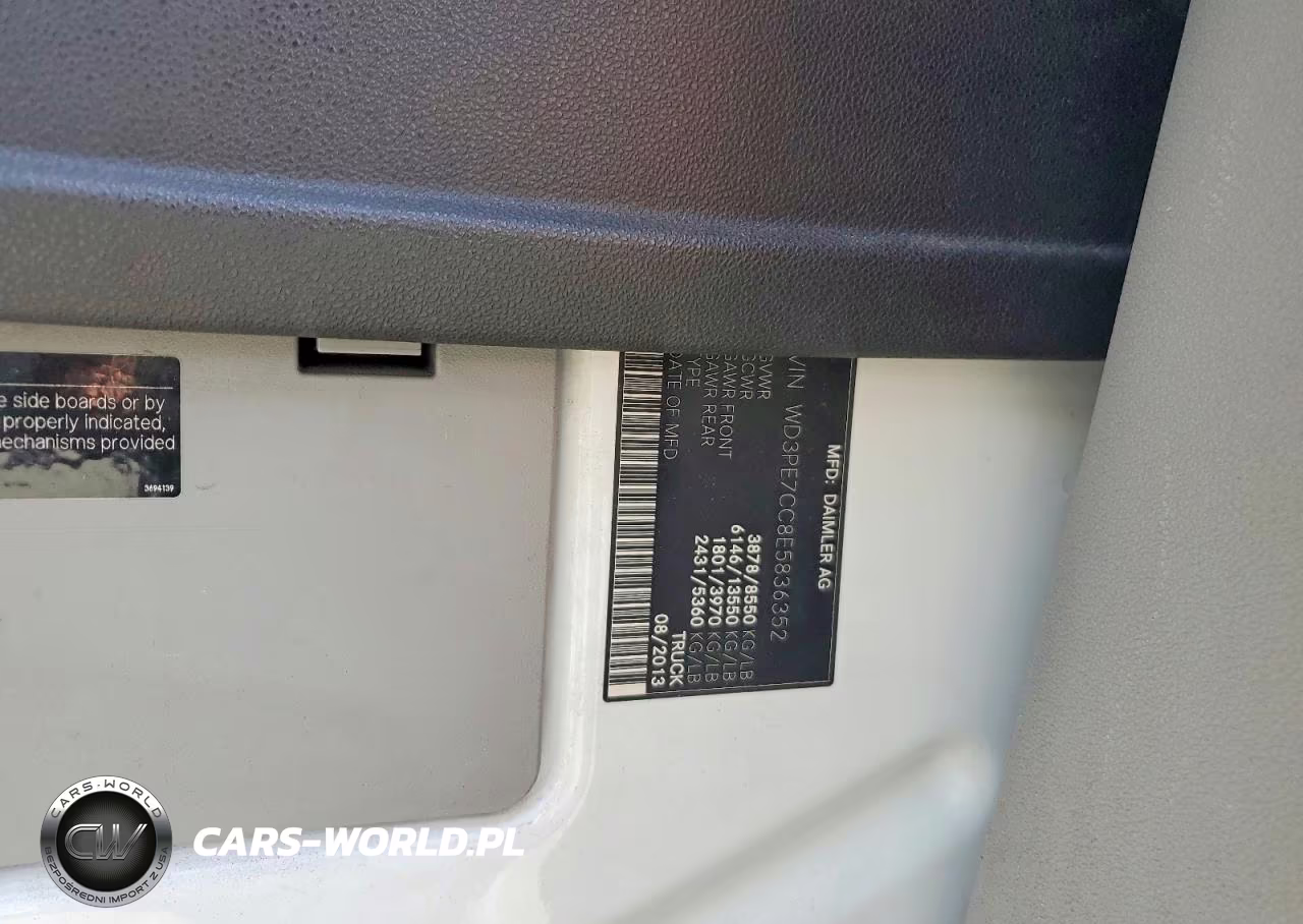 2014 Mercedes-Benz Sprinter 2500 Delivery Van VIN:WD3PE7CC8E5836352 - 13