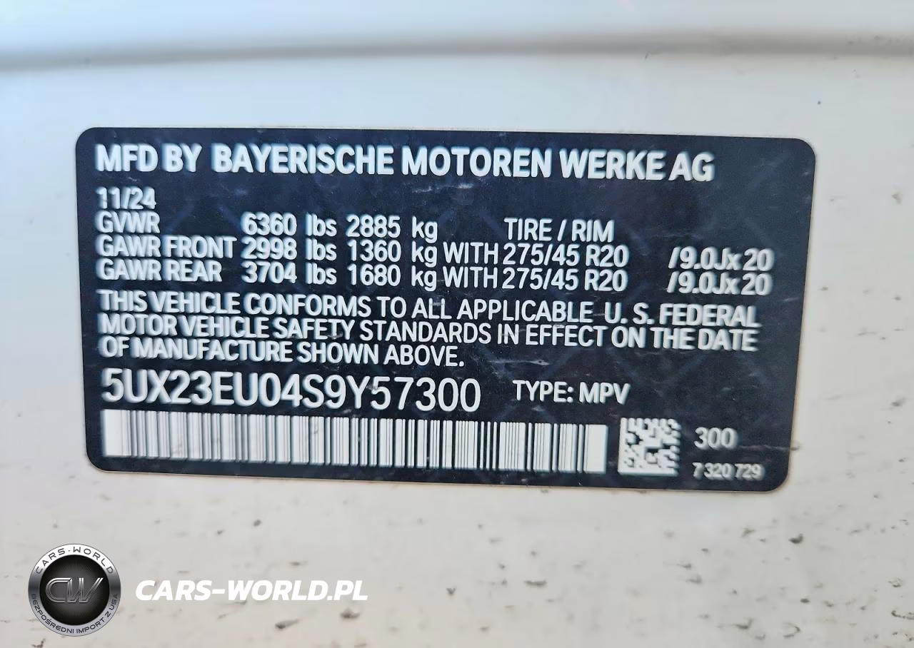 2025 BMW X5 xDrive40I VIN:5UX23EU04S9Y57300 - 13