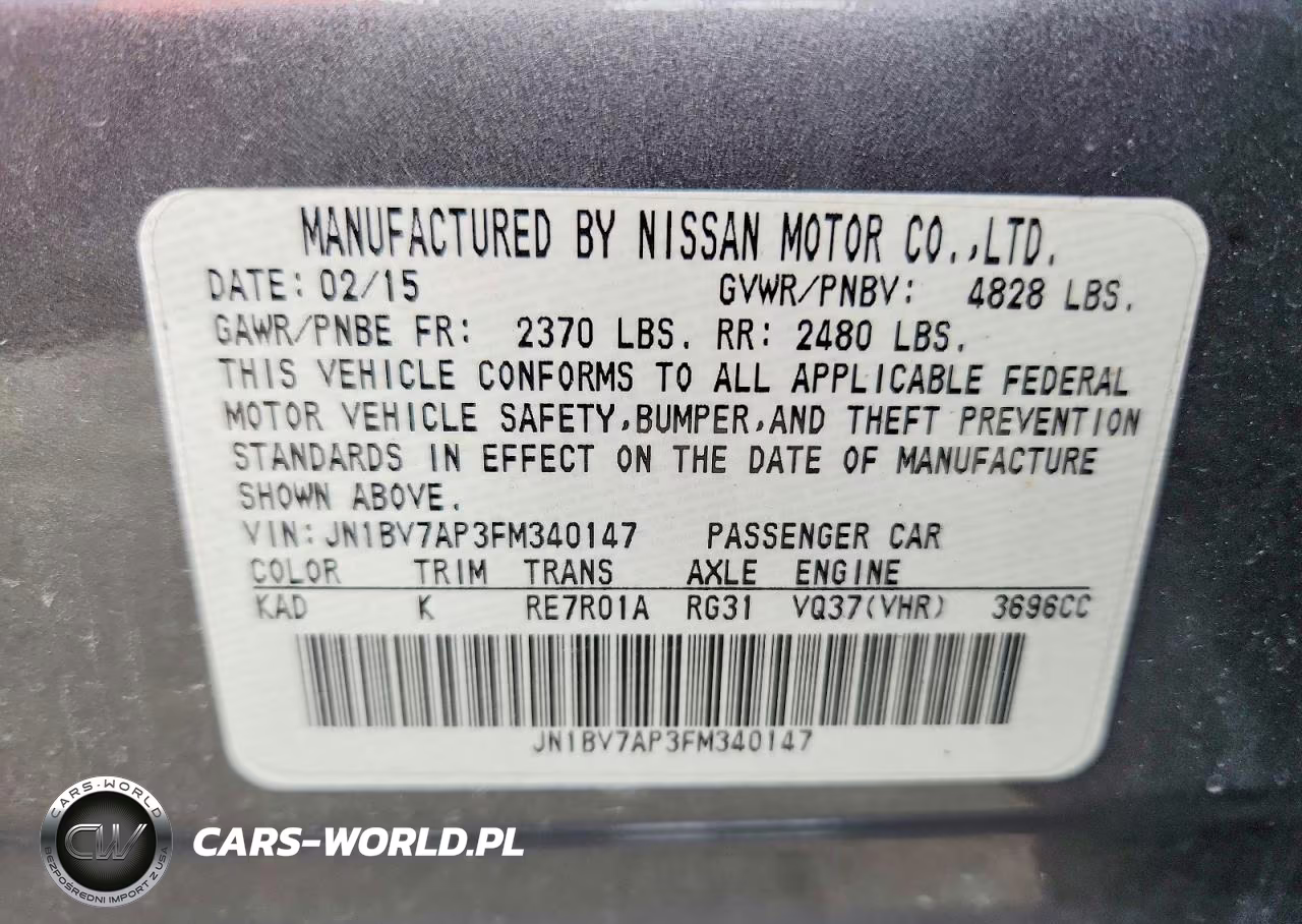 2015 Infiniti Q50 Premium VIN:JN1BV7AP3FM340147 - 12