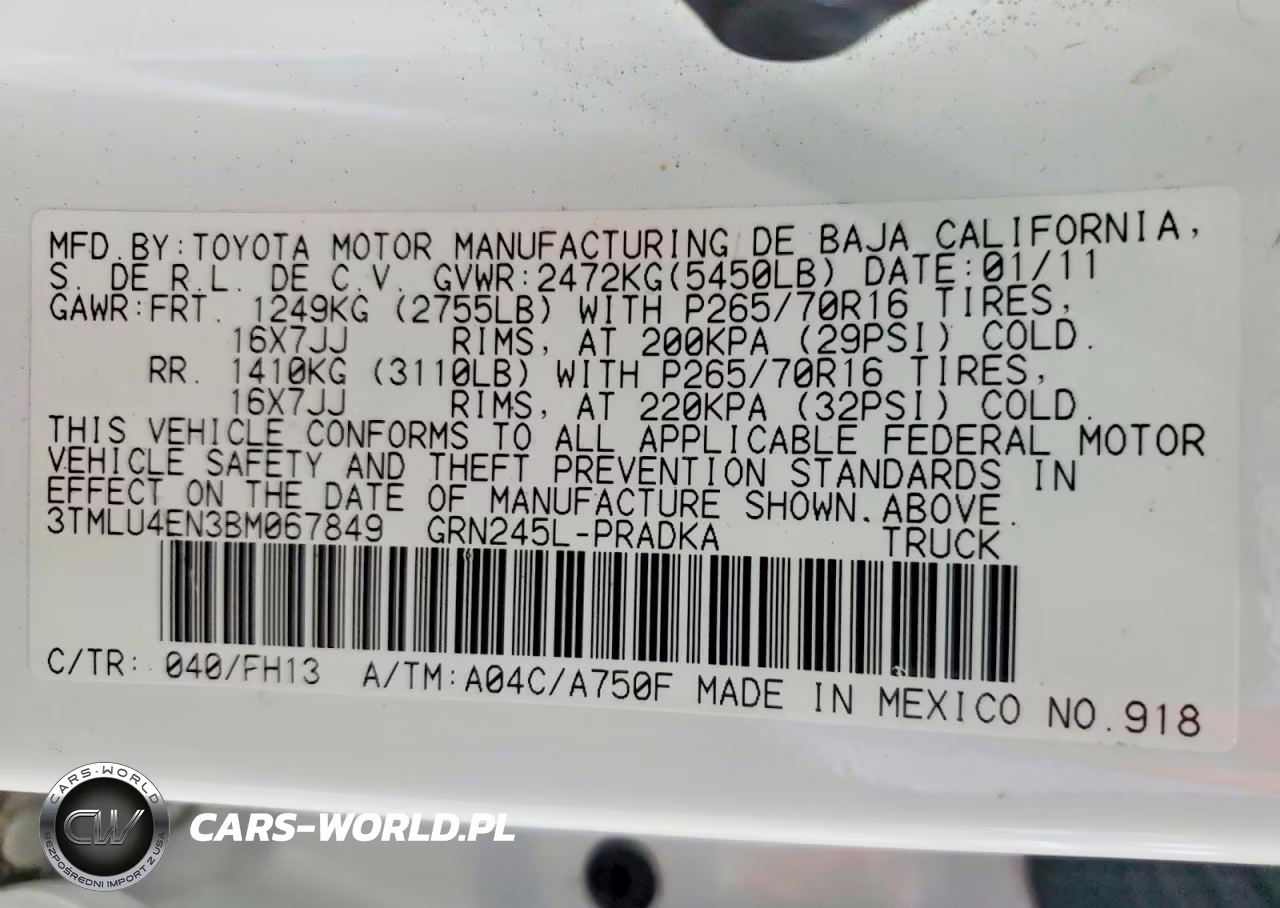 2011 Toyota Tacoma Double Cab VIN:3TMLU4EN3BM067849 - 12
