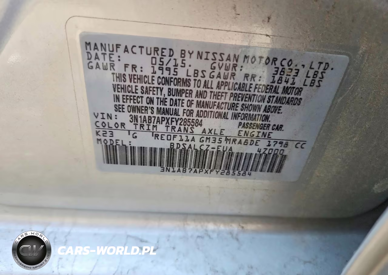 2015 Nissan Sentra S VIN:3N1AB7APXFY285584 - 12