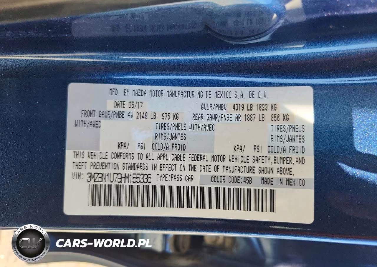 2017 Mazda 3 Sport VIN:3MZBN1U79HM155336 - 12
