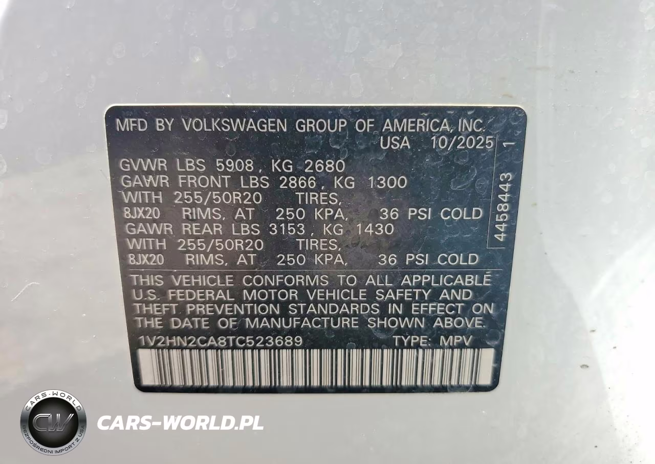 2026 Volkswagen Atlas Se VIN:1V2HN2CA8TC523689 - 13