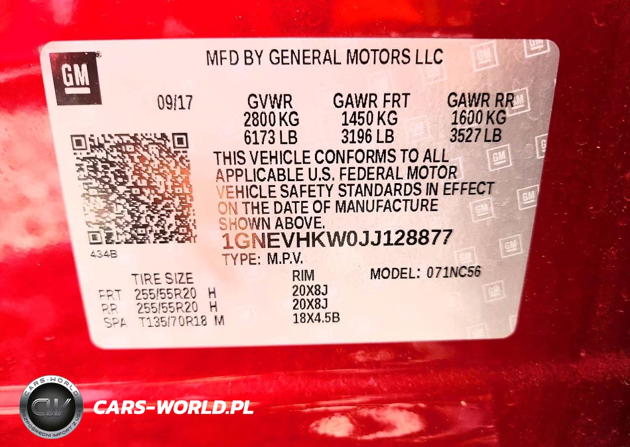 2018 Chevrolet Traverse Lt VIN:1GNEVHKW0JJ128877 - 13
