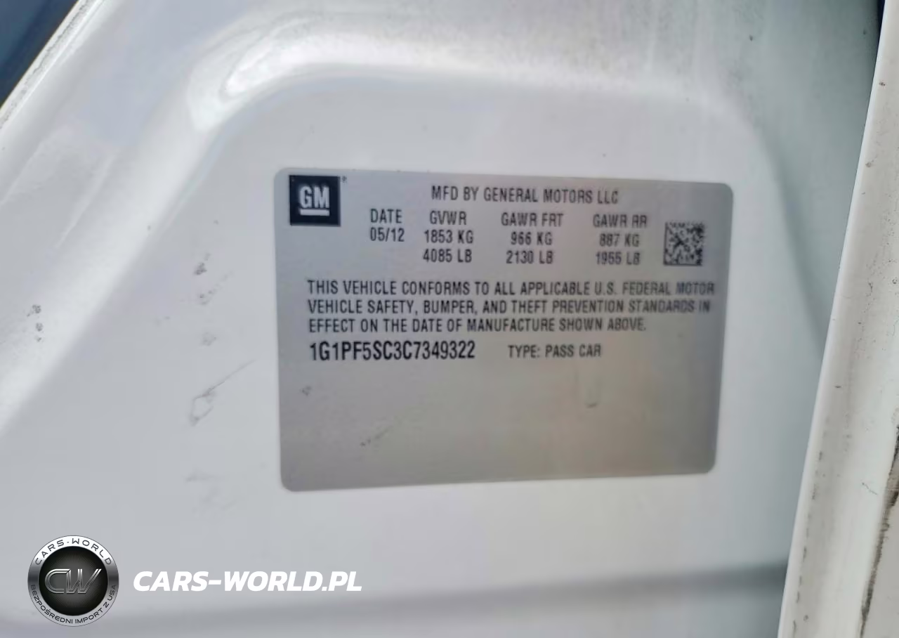 2012 Chev Cruze Lt1 VIN:1G1PF5SC3C7349322 - 12