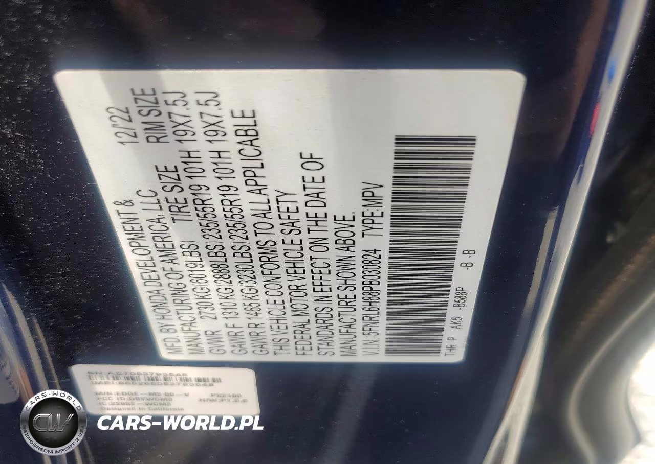 2023 Honda Odyssey Touring VIN:5FNRL6H88PB030824 - 13