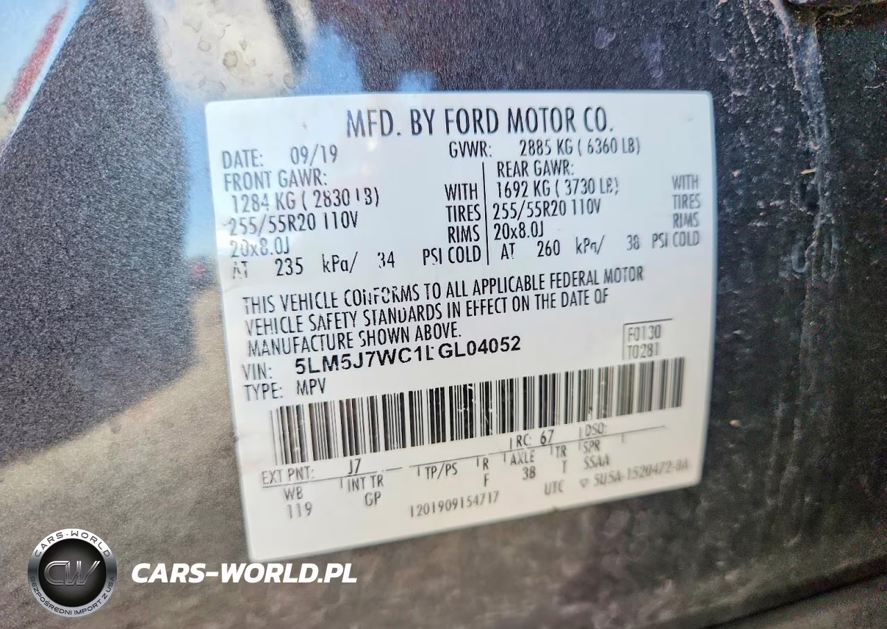 2020 Lincoln Aviator Reserve VIN:5LM5J7WC1LGL04052 - 14