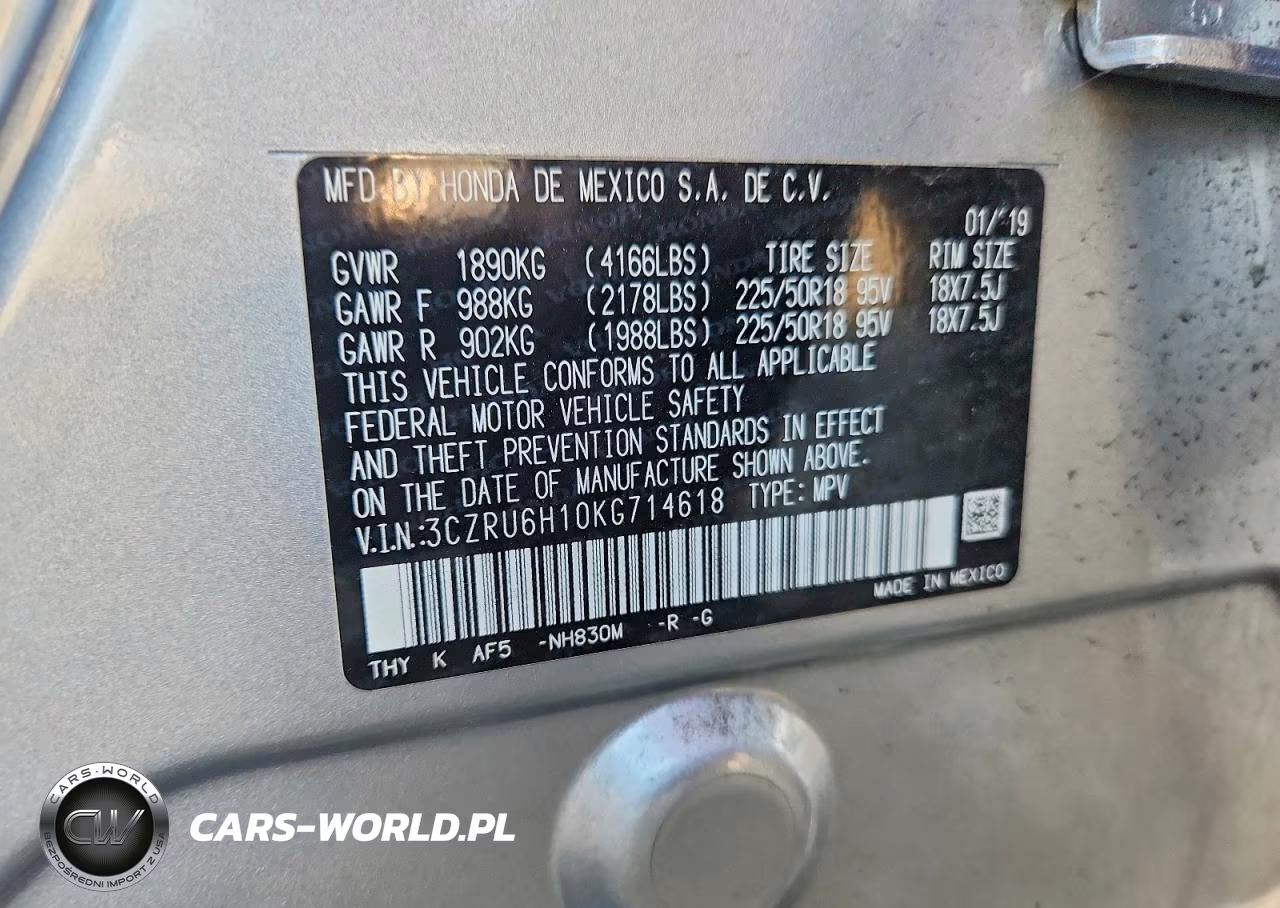 2019 Honda Hr-V Sport VIN:3CZRU6H10KG714618 - 13