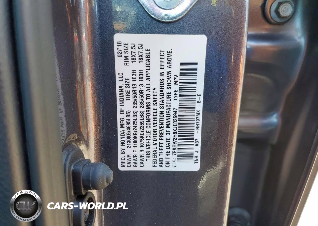 2018 Honda Cr-V Exl VIN:7FARW2H8XJE026947 - 14