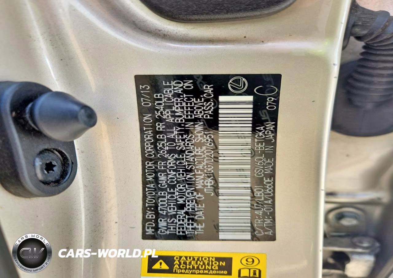 2013 Lexus Es 350 VIN:JTHBK1GG7D2076951 - 12