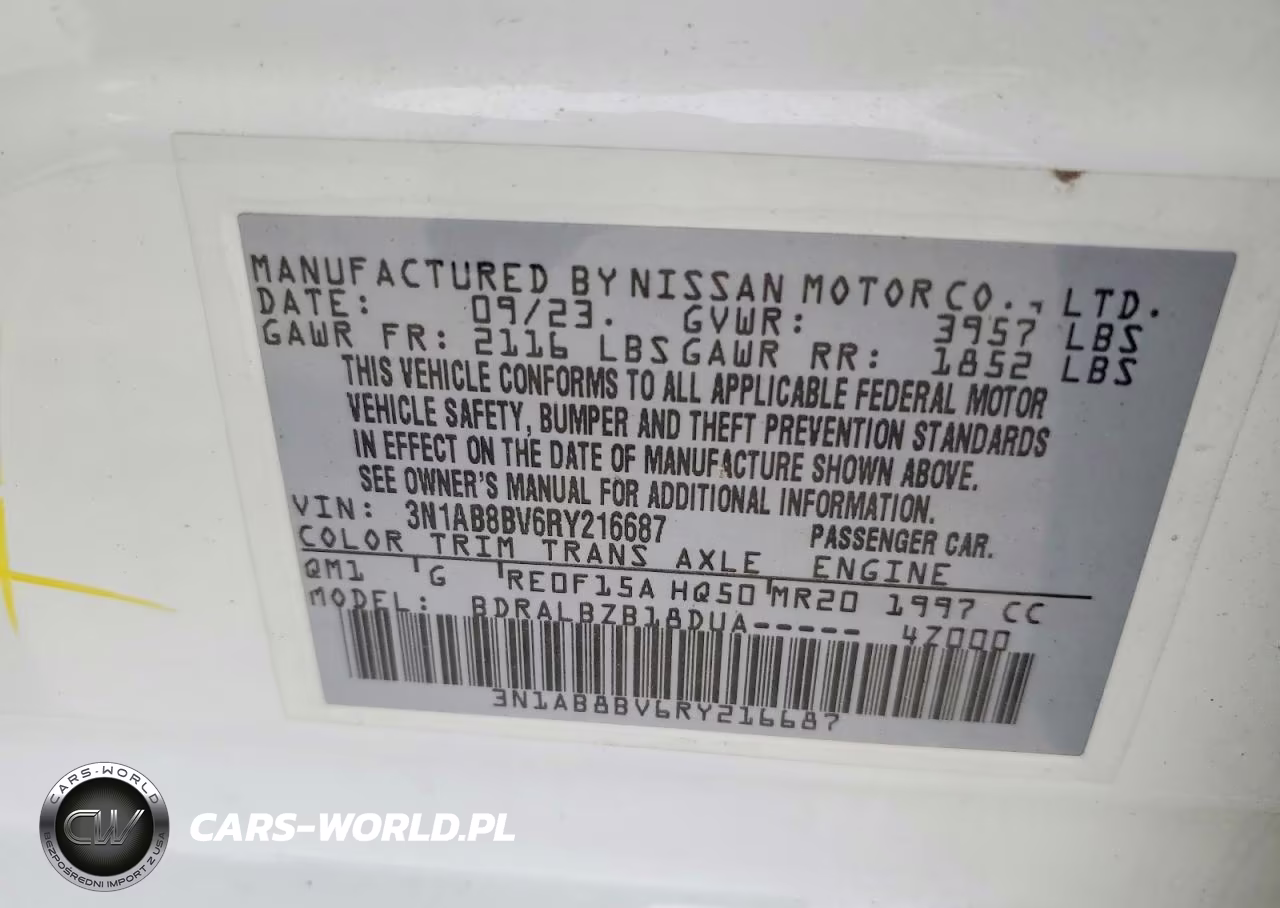 2024 Nissan Sentra S VIN:3N1AB8BV6RY216687 - 12
