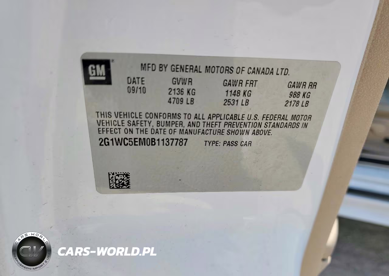 2011 Chevrolet Impala Ltz VIN:2G1WC5EM0B1137787 - 12