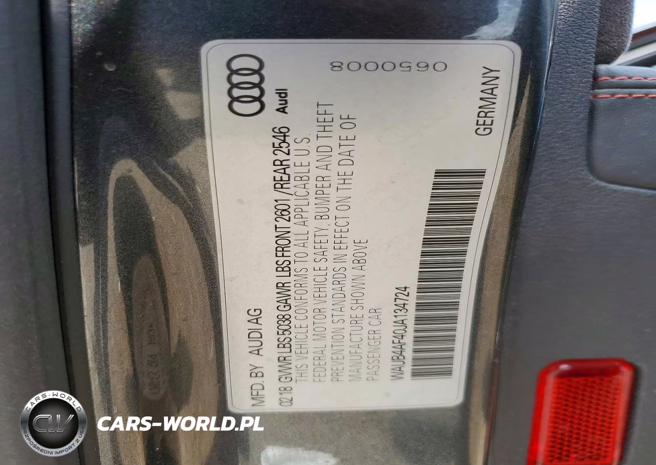 2018 Audi S4 Premium Plus VIN:WAUB4AF40JA134724 - 12
