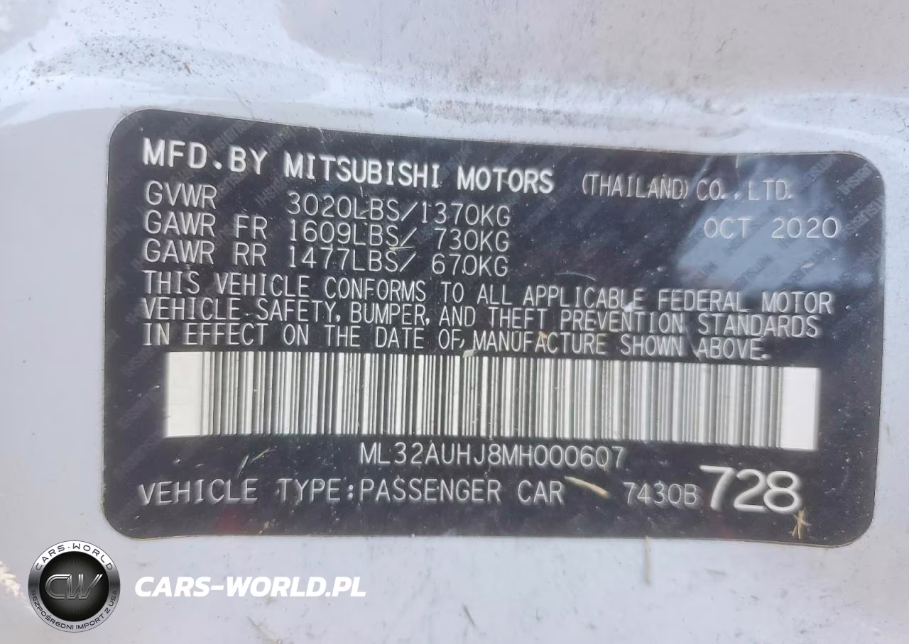 2021 Mitsubishi Mirage Se W-Continuo VIN:ML32AUHJ8MH000607 - 13