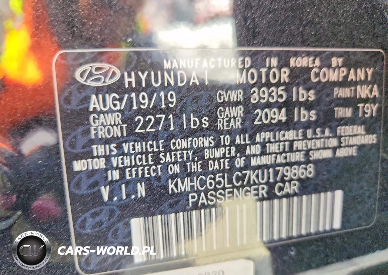 2019 Hyundai Ioniq Blue VIN:KMHC65LC7KU179868 - 13