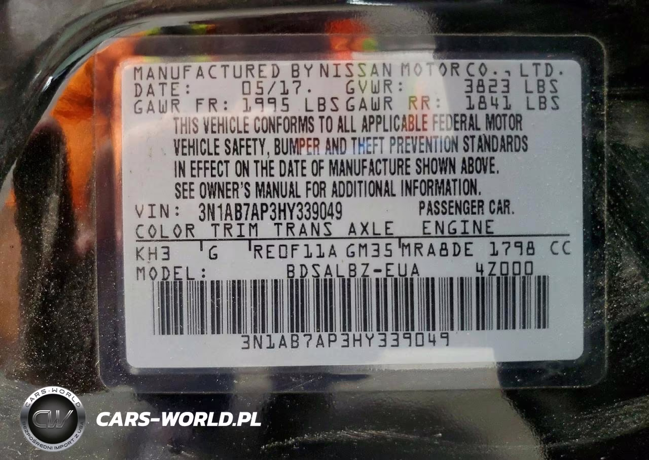 2017 Nissan Sentra S VIN:3N1AB7AP3HY339049 - 12