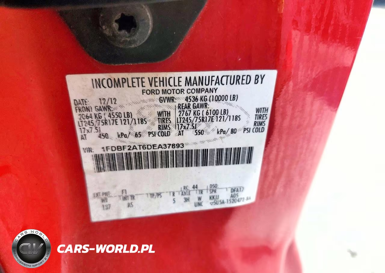 2013 Ford F250 Super Duty VIN:1FDBF2AT6DEA37893 - 12