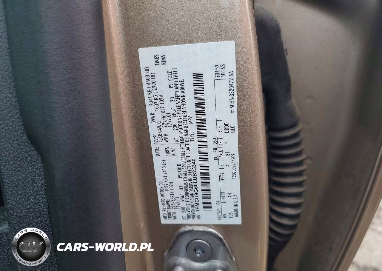 2020 Ford Escape Se VIN:1FMCU9G60LUB23340 - 13