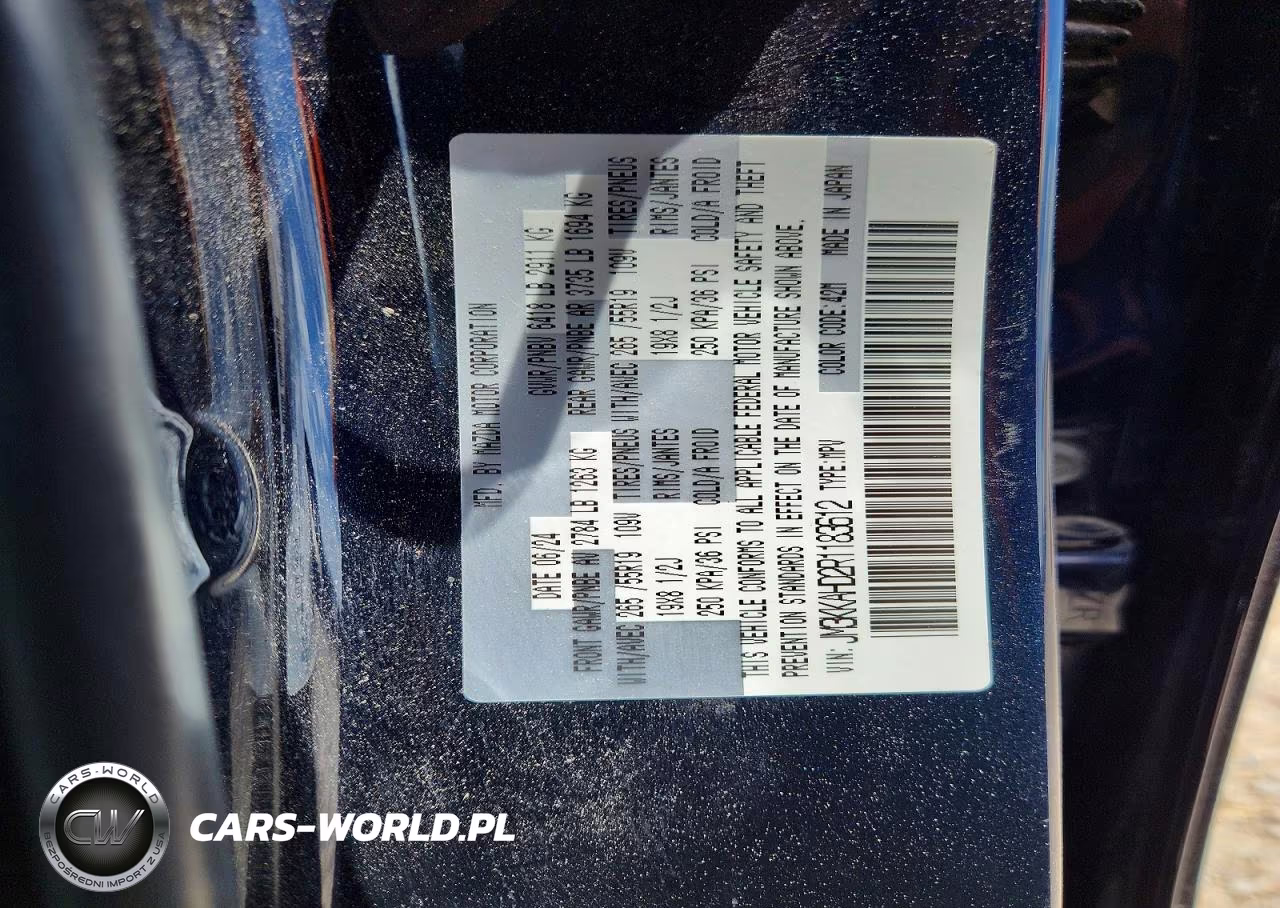 2024 Mazda Cx-90 Select VIN:JM3KKAHD2R1183612 - 13