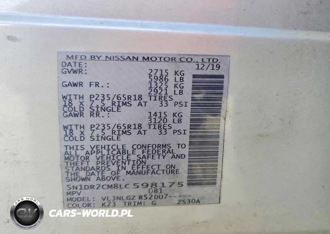 2020 Nissan Pathfinder Sl VIN:5N1DR2CM8LC598175 - 13