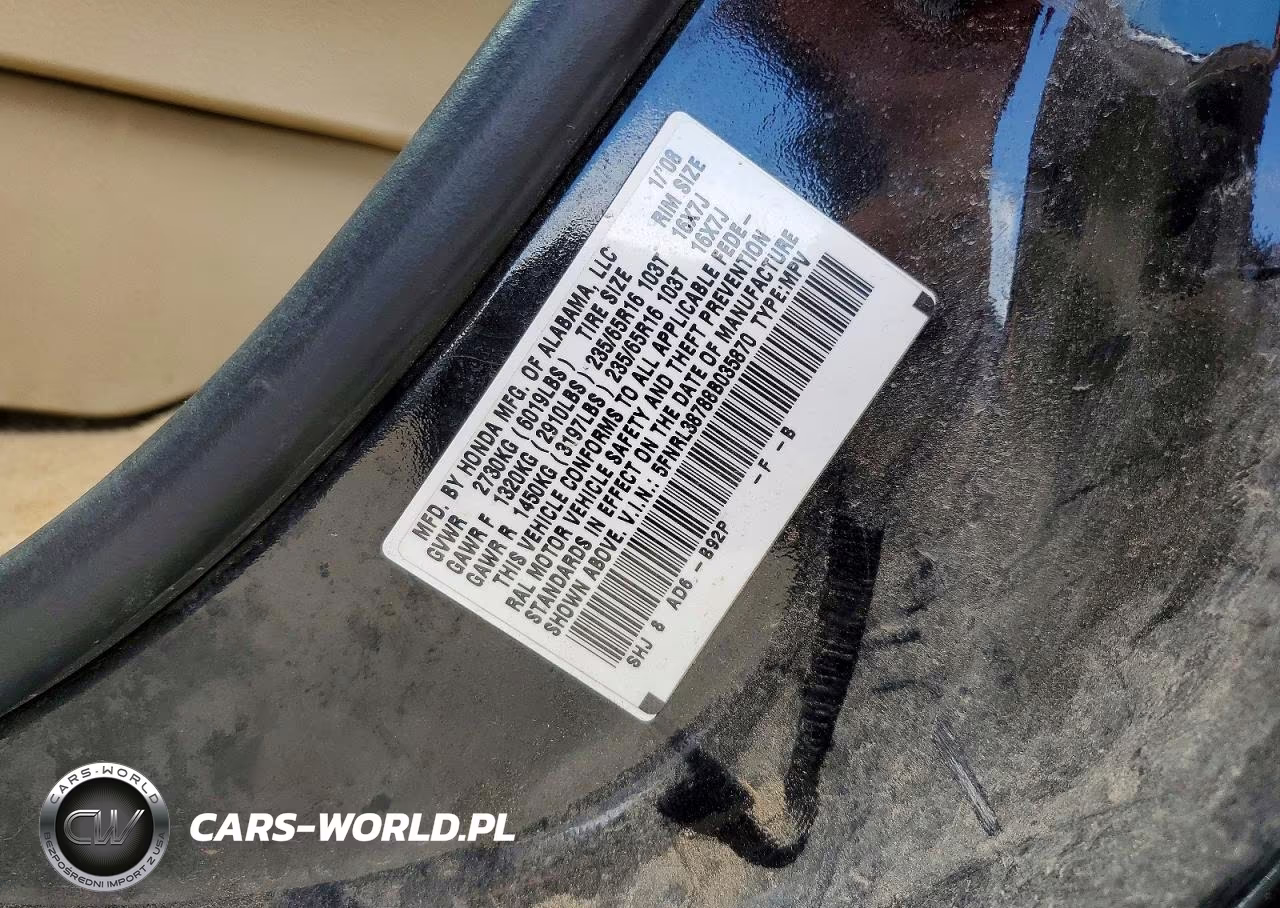 2008 Honda Odyssey Exl VIN:5FNRL38788B035870 - 13