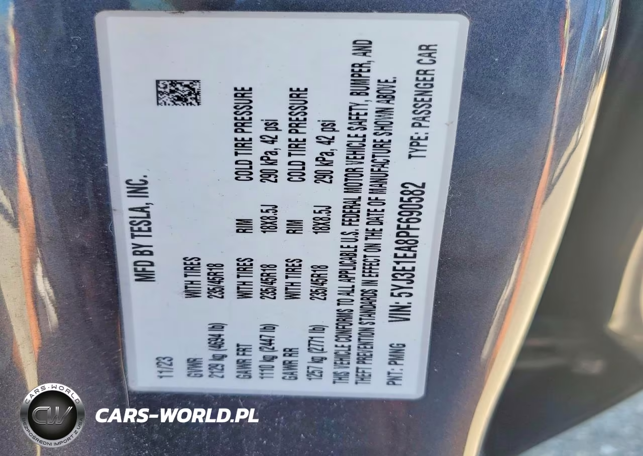 2023 Tesla Model 3 VIN:5YJ3E1EA8PF690582 - 12