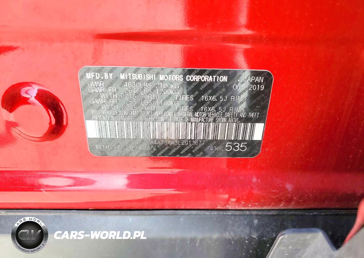 2020 Mitsubishi Eclipse Cross Es VIN:JA4AT3AA3LZ013677 - 12