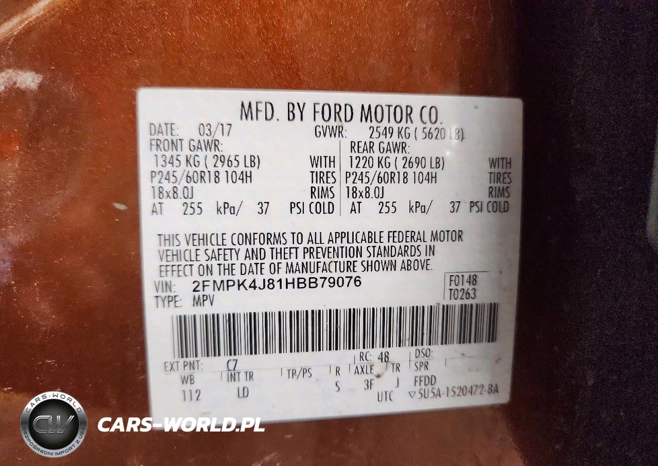 2017 Ford Edge Sel VIN:2FMPK4J81HBB79076 - 14