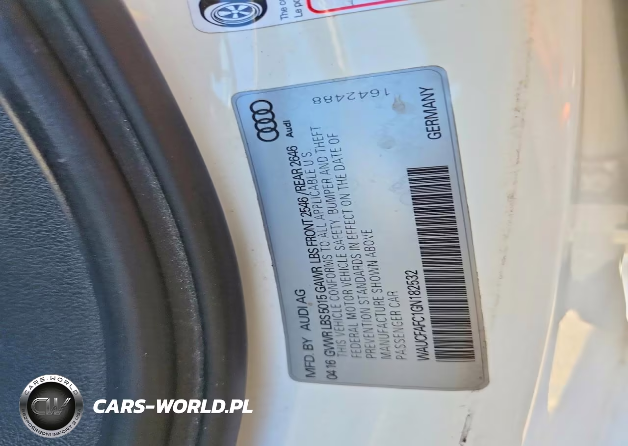 2016 Audi A6 VIN:WAUCFAFC1GN182532 - 12