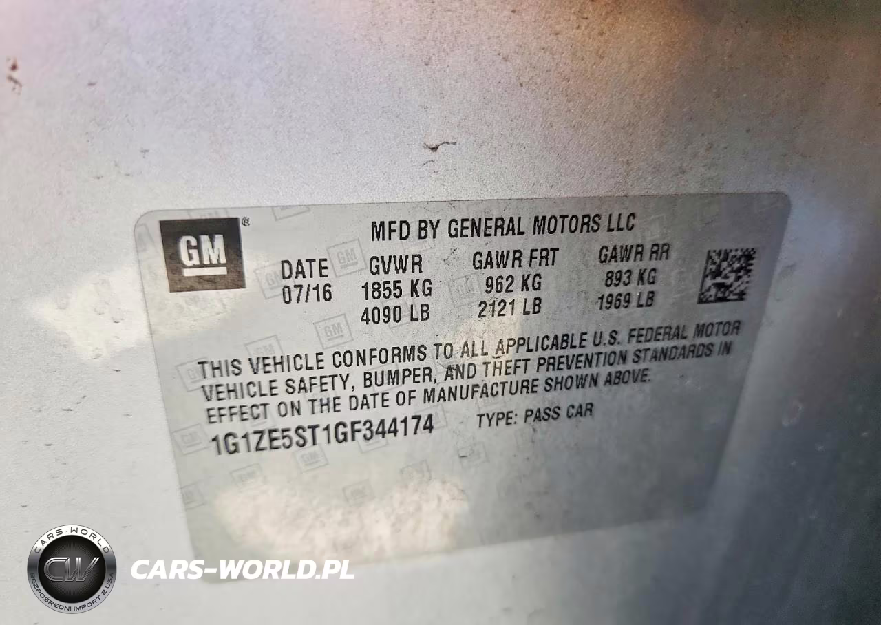 2016 Chevrolet Malibu Lt VIN:1G1ZE5ST1GF344174 - 12