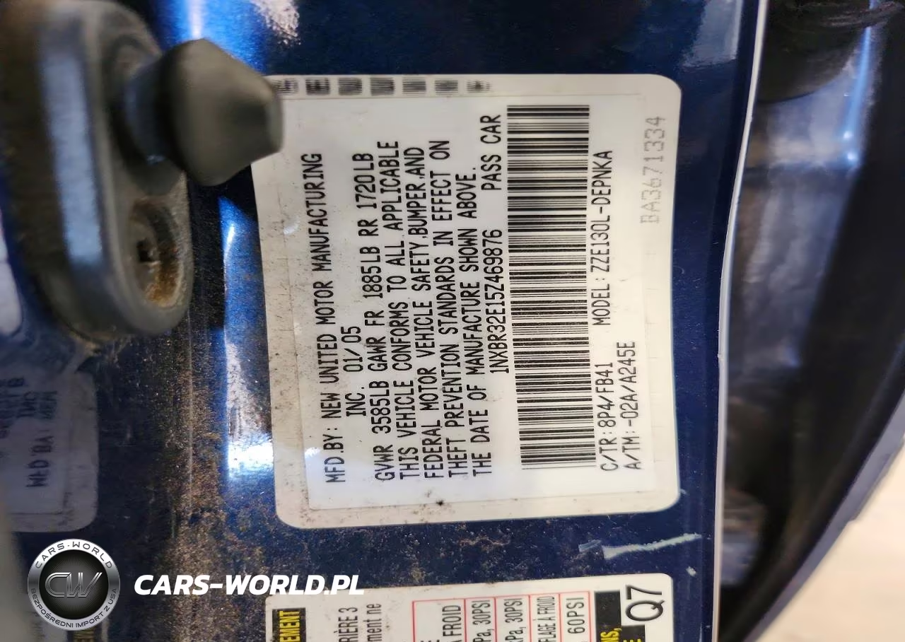 2005 Toyota Corolla Le VIN:1NXBR32E15Z469876 - 12
