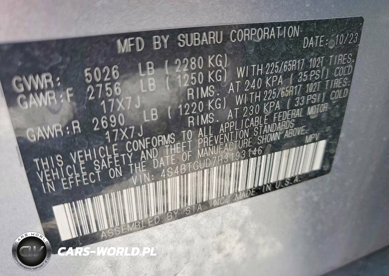 2024 Subaru Outback Wilderness VIN:4S4BTGUD7R3193146 - 13