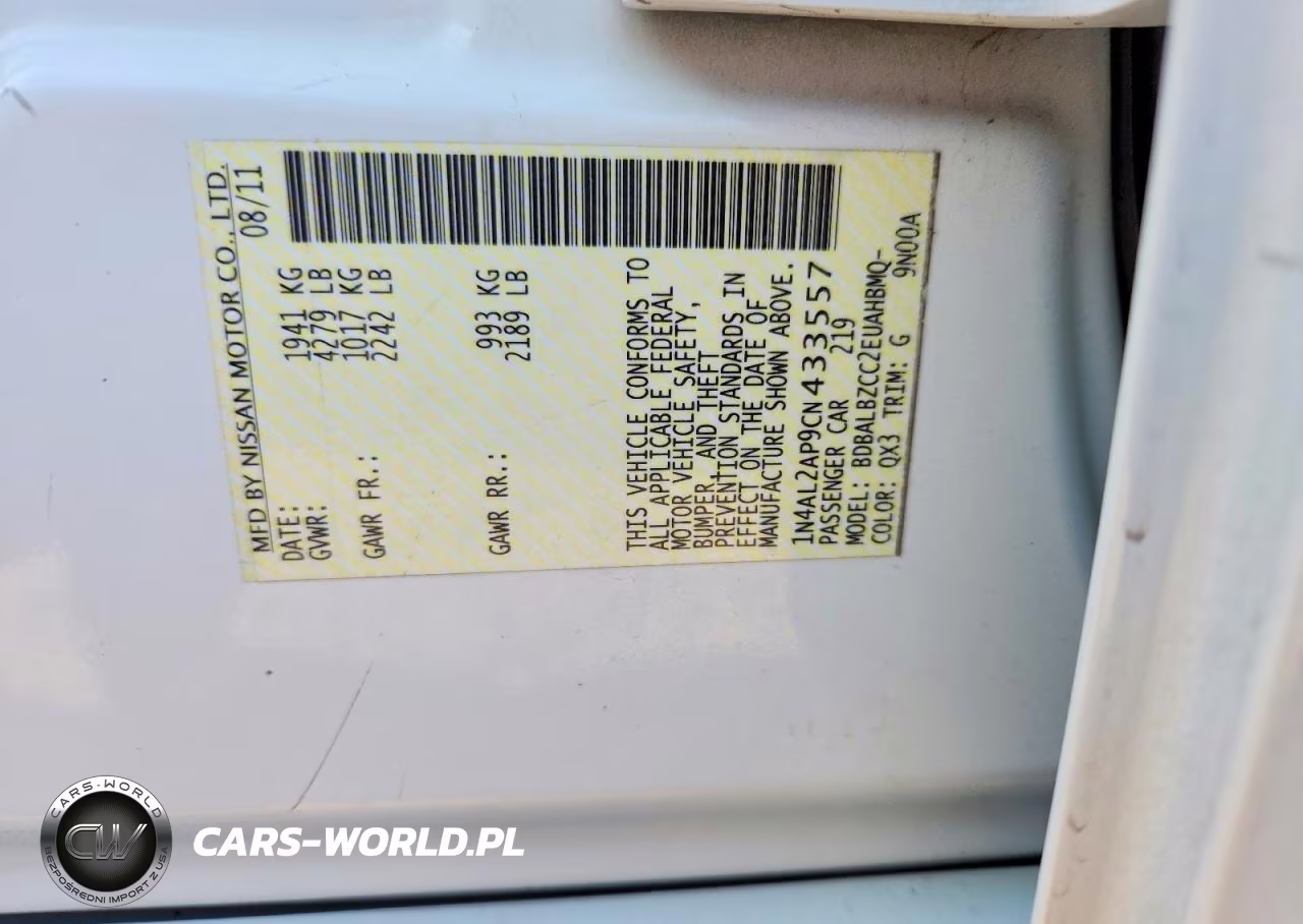 2012 Nissan Altima VIN:1N4AL2AP9CN433557 - 13