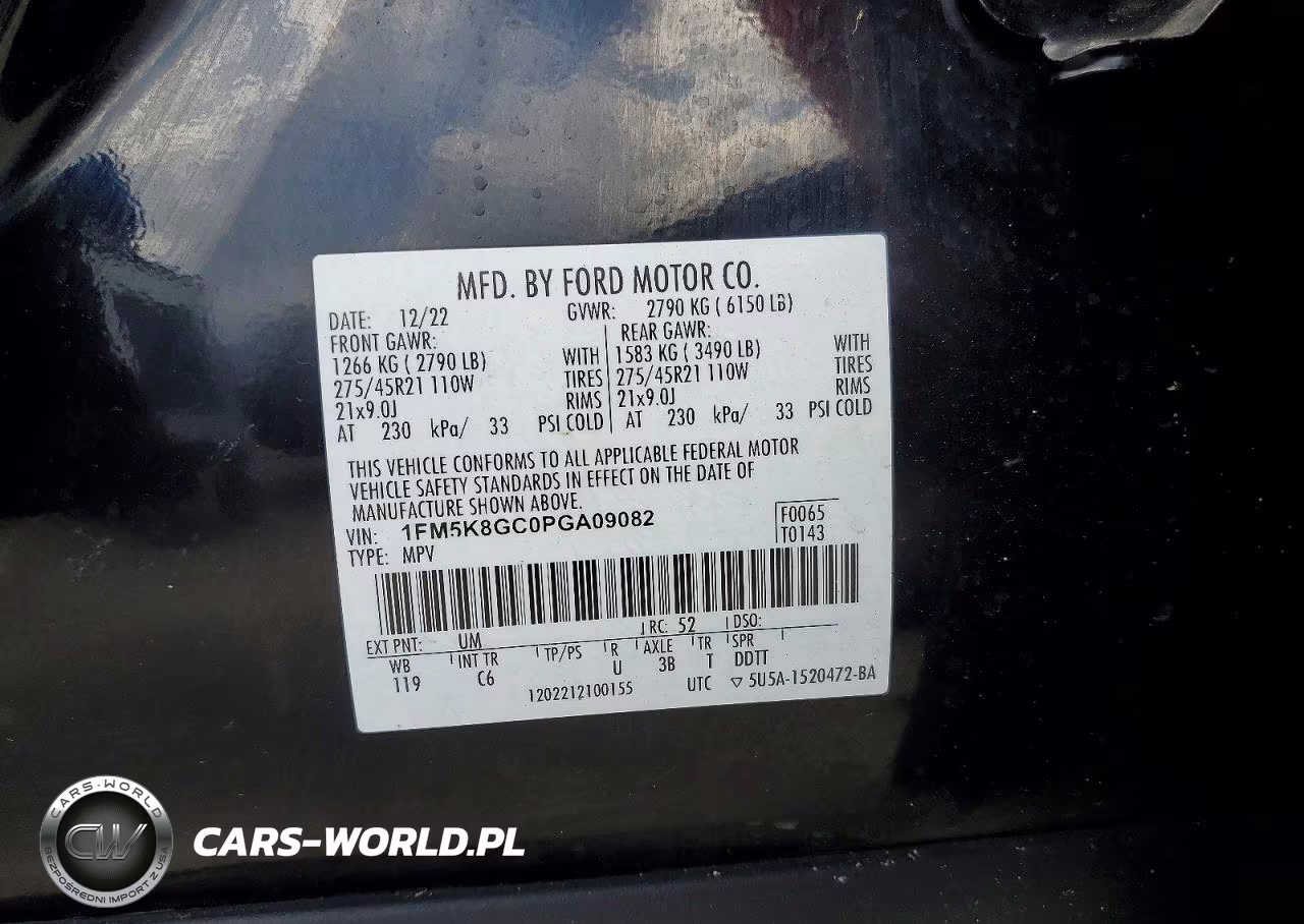 2023 Ford Explorer St VIN:1FM5K8GC0PGA09082 - 13