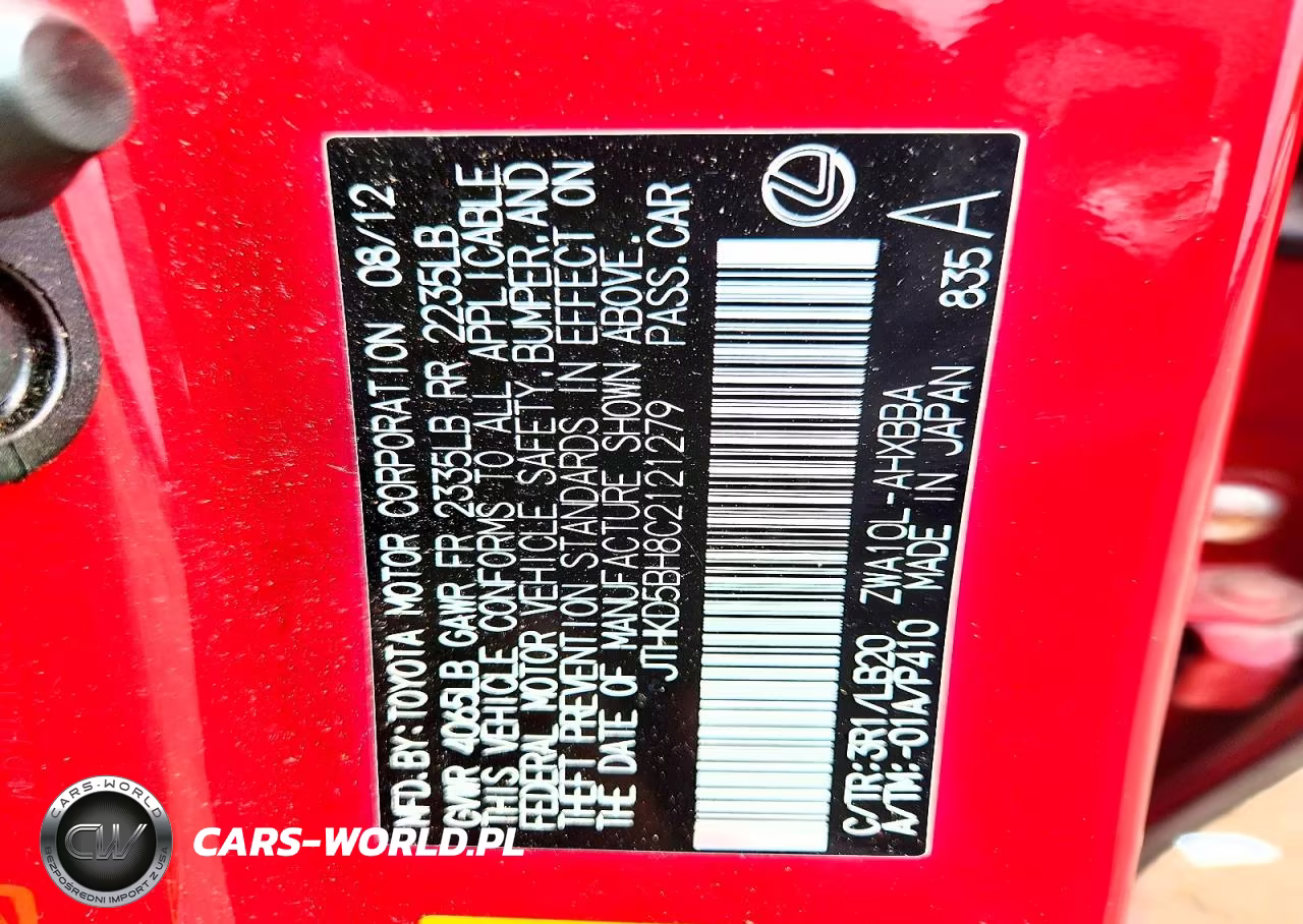 2012 Lexus Ct 200 VIN:JTHKD5BH8C2121279 - 12